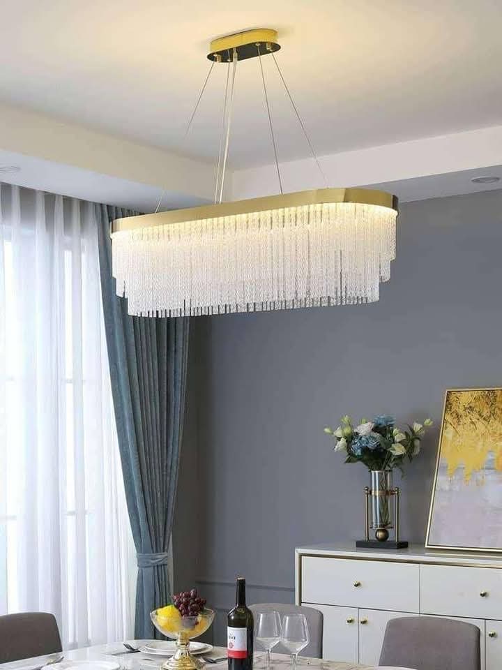 Gold pendant light