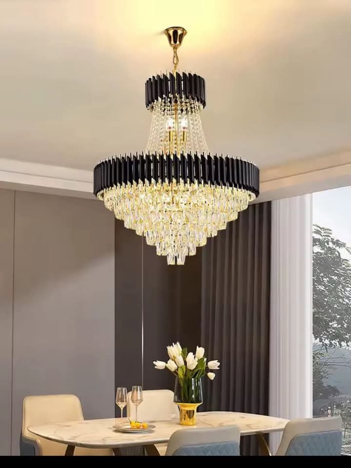 crystal chandelier black